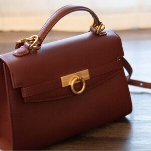 Burgundy Leather Women's Handbag
